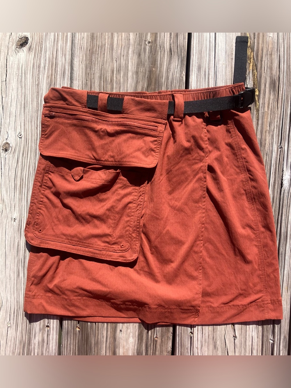 Duluth Heirloom Gardening Skort with Belt Bag Rust S